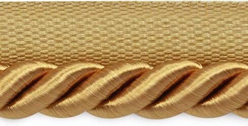 Trims by the Yard Hilda 3/8" Twisted Lip Cord Trim, Ivory (5 Yard Cut) in Kuwait
