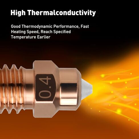 ترقية السيراميك الساخن لفيلم Elegoo Centauri Carbon Hotend Print Head End Hot With 0.4 مم عنصر تسخين فوهة الصلب بطابعة Elegoo Centauri/Centauri 3D (فوهات) in Kuwait
