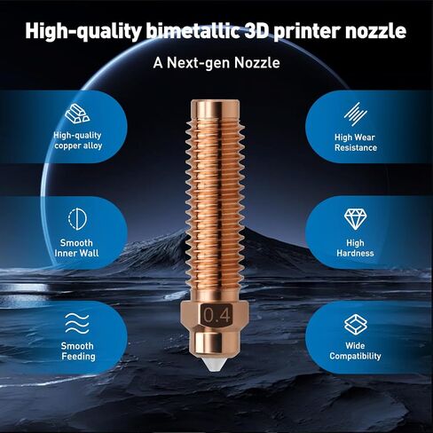 ترقية السيراميك الساخن لفيلم Elegoo Centauri Carbon Hotend Print Head End Hot With 0.4 مم عنصر تسخين فوهة الصلب بطابعة Elegoo Centauri/Centauri 3D (فوهات) in Kuwait
