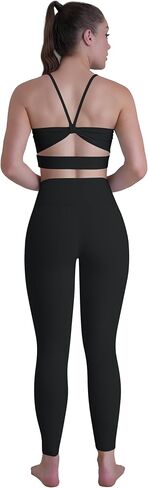 Bowknot Strappy Sports Bra for Women-U-Neck High Impact Workout Cami Top مع حشو مدمج in Kuwait