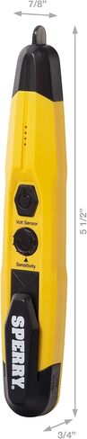 أجهزة Sperry Instruments VD6509 غير قابل للتعديل غير الاتصال مع مصباح يدوي ، مدرج Cetlus ، 1 ، 5 محار/اختبار الجهد الرئيسي ، الأصفر in Saudi Arabia