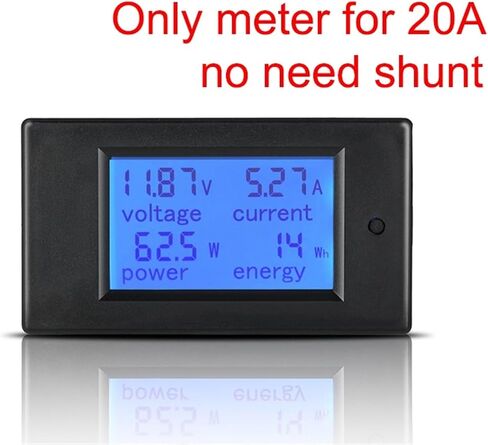 20A/50A/100A Digital Meter DC 6.5-100V Voltmeter Ammeter 4 in 1 DC Voltage Current Power Energy Detector Amperimetro Shunt 1Pcs(Meter FL-2B 300A) in Saudi Arabia