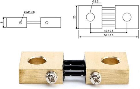 FL-19B Shunt 200A 75mV Welding Machine Brass Resistor DC Shunts for Current Analogue Panel Meter 1Pcs in Saudi Arabia