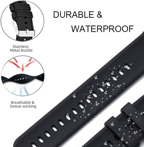 8-Pack Compatible with iTech Fusion 3 Smart Watch Bands, Soft Silicone Adjustable Wristband Straps Replacement Bands in Saudi Arabia
