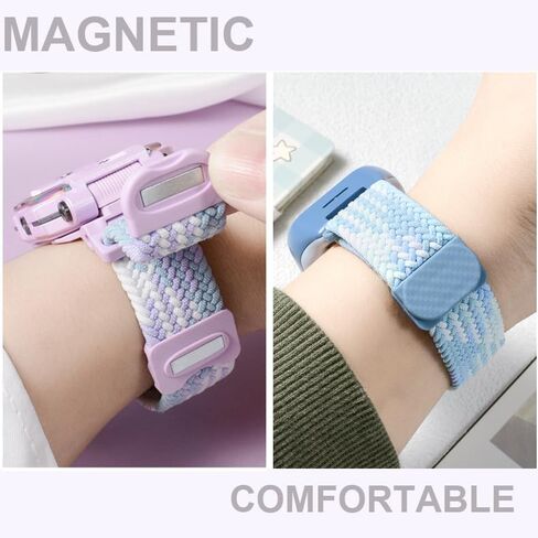 3 عبوات متوافقة مع Bark ، بالنسبة إلى نطاقات Comso Jrtrack 5 Smart Watch ، وأشرطة Wristband البديلة المرنة النايلون مع مشبك امتصاص مغناطيسي in Saudi Arabia