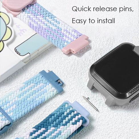 3 عبوات متوافقة مع Bark ، بالنسبة إلى نطاقات Comso Jrtrack 5 Smart Watch ، وأشرطة Wristband البديلة المرنة النايلون مع مشبك امتصاص مغناطيسي in Saudi Arabia