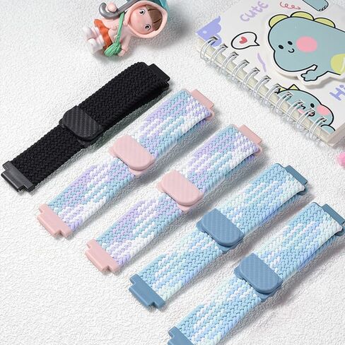 3 عبوات متوافقة مع Bark ، بالنسبة إلى نطاقات Comso Jrtrack 5 Smart Watch ، وأشرطة Wristband البديلة المرنة النايلون مع مشبك امتصاص مغناطيسي in Saudi Arabia