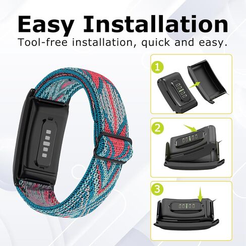 شريط مرن متوافق مع Whoop 5.0 Life Mg/ 5.0 Peak/ 5.0 One/ Whoop 4.0 ، نطاق ساعة نايلون ، حزام بديل ناعم للتنفس Sport Sport in Kuwait
