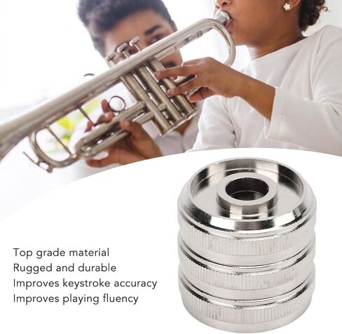 Trumpet Valve Caps, 3Pcs Trumpet Valve Finger Buttons Piston Button Cap Screw Trumpet Accessories Metal Silver Screw Piston(Bottom) in Saudi Arabia