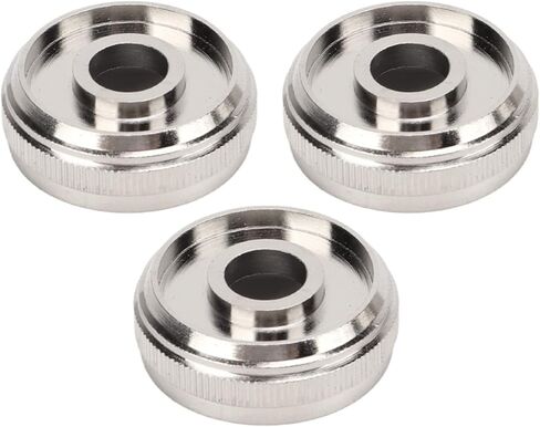 Trumpet Valve Caps, 3Pcs Trumpet Valve Finger Buttons Piston Button Cap Screw Trumpet Accessories Metal Silver Screw Piston(Bottom) in Saudi Arabia