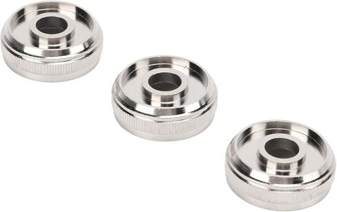 Trumpet Valve Caps, 3Pcs Trumpet Valve Finger Buttons Piston Button Cap Screw Trumpet Accessories Metal Silver Screw Piston(Bottom) in Saudi Arabia