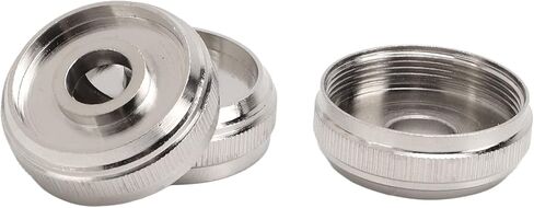 Trumpet Valve Caps, 3Pcs Trumpet Valve Finger Buttons Piston Button Cap Screw Trumpet Accessories Metal Silver Screw Piston(Bottom) in Saudi Arabia