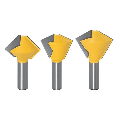 Bit Bird Mouth Router Bit Set - 6/8/12 and 16 Sided 1/2 Shank 3Pcs in Saudi Arabia