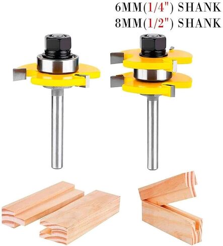 2 بت لسان وأخدود مجموعة الأرضيات الخشبية 6/8mm 1pcs (6 ملم ساق) in Saudi Arabia