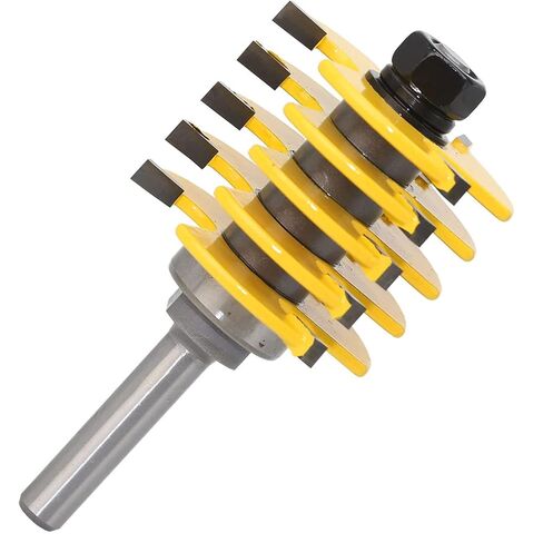Adjustable Box Finger Joint Bits Tools with 5 Individual Finger 8mm 1/2 Inch 1Pcs(34mm) in Saudi Arabia