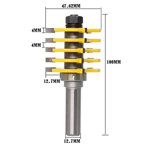Adjustable Box Finger Joint Bits Tools with 5 Individual Finger 8mm 1/2 Inch 1Pcs(34mm) in Saudi Arabia