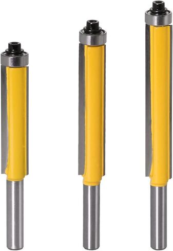 2 Edges Lengthen Flush Trim Router Bit with Bearing for Wood 8mm Shank 1Pcs(3pcs) in Saudi Arabia