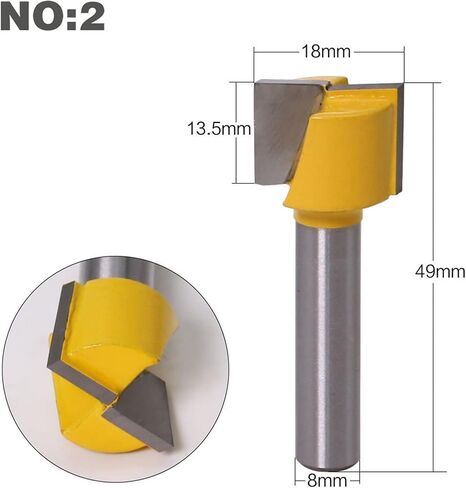 Wood Cleaning Bit 8mm Shank Straight Router Bit Clean Woodworking Bits Power Machine 1Pcs(NO.2) in Saudi Arabia
