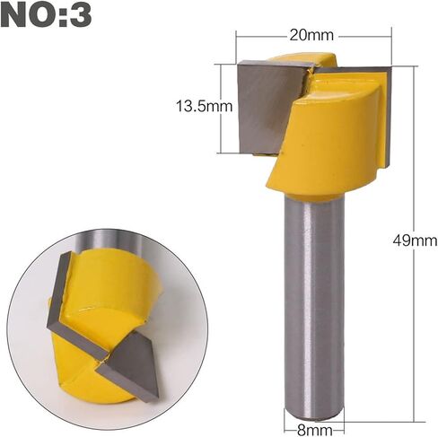 Wood Cleaning Bit 8mm Shank Straight Router Bit Clean Woodworking Bits Power Machine 1Pcs(NO.2) in Saudi Arabia