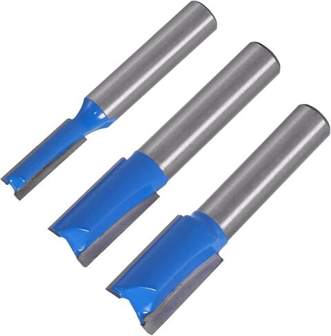 8mm Shank Straight Woodworking Bit Set Straight End Trimmer Cleaning Flush Trim 6/8/10/12/14/18/20mm 7Pcs in Saudi Arabia
