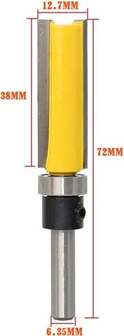 11/4 * 1/2 * 38 Flush Trim Bit Shank تحمل 1/4 Shank 1pcs in Saudi Arabia