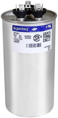 GE - 80 + 5 UF MFD X 370 VAC Genteq استبدال المكثف المزدوج جولة # C3805R / 27L651 in Kuwait