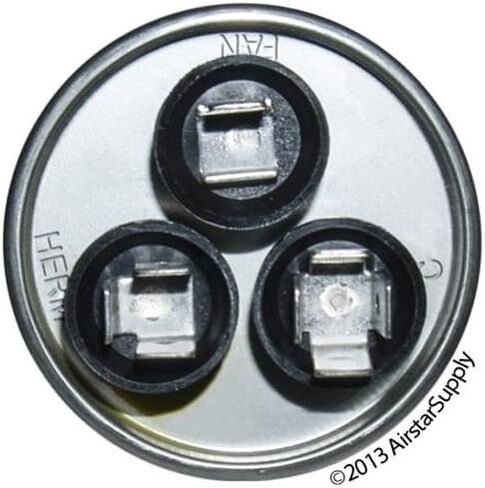 GE - 80 + 5 UF MFD X 370 VAC Genteq استبدال المكثف المزدوج جولة # C3805R / 27L651 in Kuwait