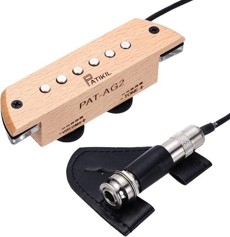 PATIKIL Acoustic Guitar Pickup, Passive Guitar Pickups Volume Timbre Control in Saudi Arabia
