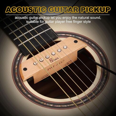 PATIKIL Acoustic Guitar Pickup, Passive Guitar Pickups Volume Timbre Control in Saudi Arabia