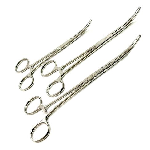 6" + 8" + 10" Ratchet Locking Mechanism Hemostat Forceps Clamps Serrated Jaws - Autoclavable - Stainless Steel in Kuwait