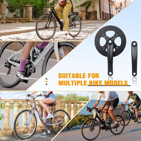 Meghna Bike Crankset 42 أسنان من 7 إلى 10 تروس السرعة خفيفة الوزن سبيكة الألومنيوم 175 ملم ذراع مزدوجة سلسلة مزدوجة للدراجة الجبلية قابلة للطي دراجة الدراجة الطرية الدراجة مربع مربع in Saudi Arabia