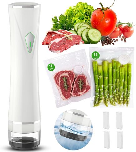 Vacuum Sealer Bags, Reusable Vacuum Zipper Bag, BPA Free Heavy Duty Vacuum Storage Bag for Food, Medium Size 15 Bags in Saudi Arabia