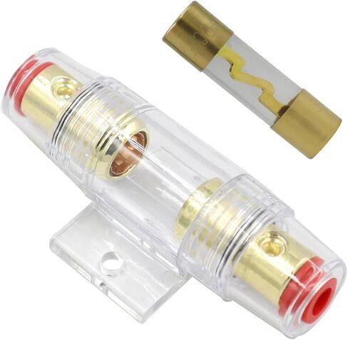 Auto Car Fuse Holder Block 30A 60a 100a Fuse Holder Audio في خط Amp Ampplifier Fuse حامل 1PCS (حامل الصمامات 100A) in Saudi Arabia