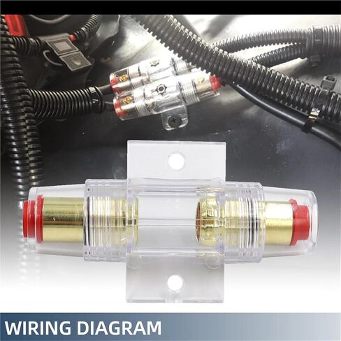 Auto Car Fuse Holder Block 30A 60a 100a Fuse Holder Audio في خط Amp Ampplifier Fuse حامل 1PCS (حامل الصمامات 100A) in Saudi Arabia