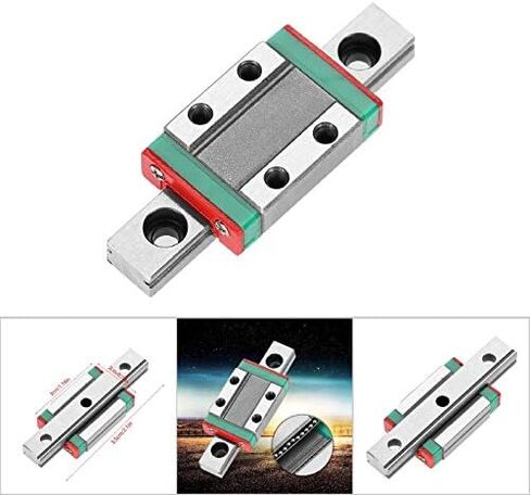 LML9B 9mm Linear Rail Mini Bearing Steel Guide Rail Slide Rail+ Slide Block Variety Length (55mm) in Saudi Arabia