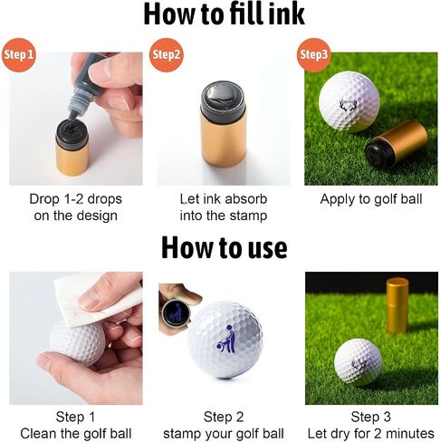 8 PCS Golf Ball Marker أداة مخصصة للرجال ، مخصصة مخصصة للبالغين غولف الكرة العلامة Stamper مع ختم الحبر 4 ، 4 علامات in Saudi Arabia