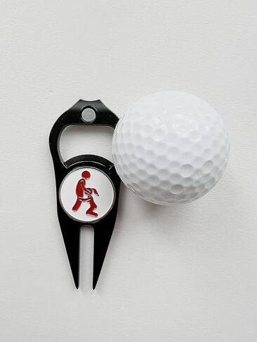 8 PCS Golf Ball Marker أداة مخصصة للرجال ، مخصصة مخصصة للبالغين غولف الكرة العلامة Stamper مع ختم الحبر 4 ، 4 علامات in Saudi Arabia
