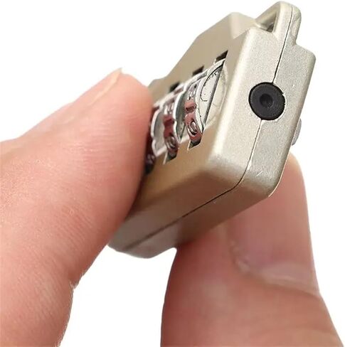 3 Dial Digit Combination Code Lock Travel Luggage Backpack Zipper Padlock Lock of Locker Mini Password Lock 1Pcs(Silver) in Saudi Arabia