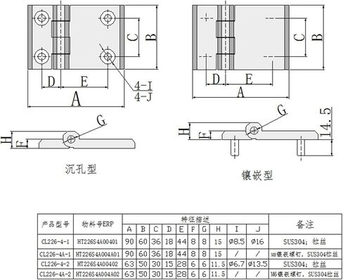 XJJ-226-4 المعدات الثقيلة مفاتيح مفاتيح المفتاح 304 توزيع مفصلات الفولاذ المقاوم للصدأ الوزراء باب ميكانيكي المعدات الميكانيكية المفصلية 1pcs (XJJ-226-4-1) in Saudi Arabia