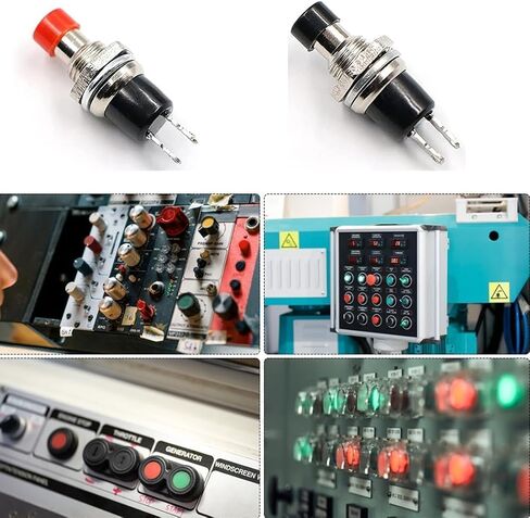 10pcs 7mm 3V-6V-12V-24V-230V/1A Prewired Mini Momentary Push Button,SPST Nomal Open ON/Off 2 Pin Round Button for Model Railway Hobby in Saudi Arabia