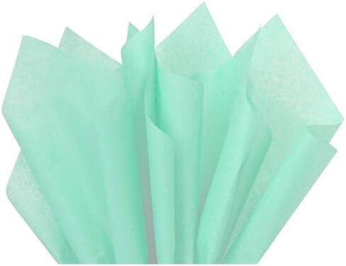 Flexicore Packaging | Aqua Teal Gift Wrap Tissue Paper | Size: 15 Inch X 20 Inch | Count: 10 Sheets | Color: Aqua Teal | DIY Craft, Art, Wrapping, Crepe, Decorations, Pom Pom, Packing & Party in Kuwait