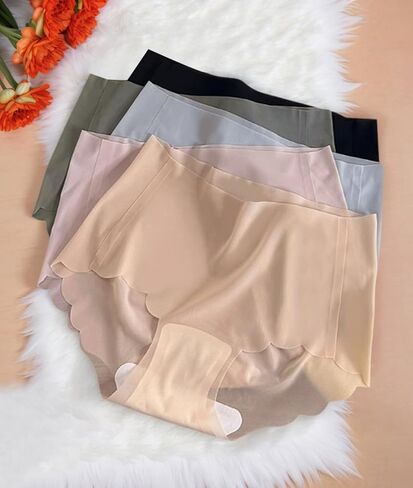 Women's Soft Briefs Panties No Show Ultra Thin Ice Silk Underwear 6 Pack in Saudi Arabia