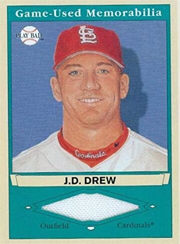 Autograph Warehouse 639075 J.D. Drew Player Worn Jersey Patch Baseball Card - St. Louis Cardinals - 2003 Upper Deck Play Ball No.PBDR1 in Saudi Arabia