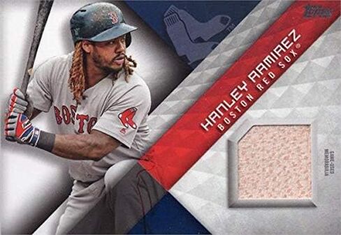 Autograph Warehouse 653557 Hanley Ramirez Player Used Bat Patch Baseball Card - Boston Red Sox - 2018 Topps No.MLMHR in Saudi Arabia