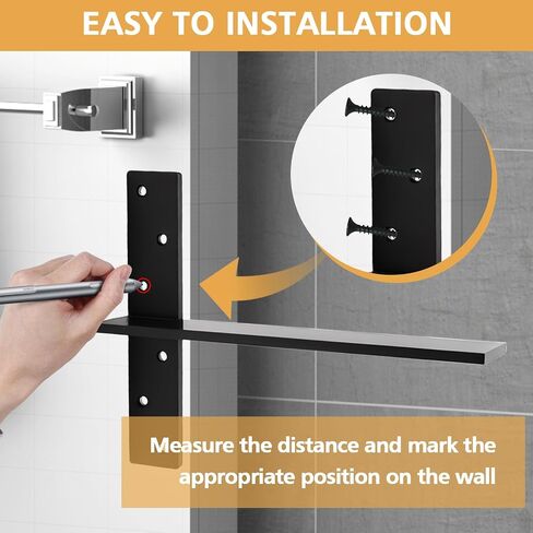 Floating Shelf Brackets 3 Pack, 16" x 2.5" Free Hanging Countertop Support Brackets, 3/8" Thick Floating Wall Mount for Granite, Vanity, Shower Bench, Cabinets, Dishwasher, DIY Projects in Saudi Arabia