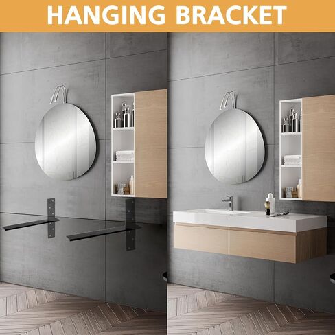 Floating Shelf Brackets 3 Pack, 16" x 2.5" Free Hanging Countertop Support Brackets, 3/8" Thick Floating Wall Mount for Granite, Vanity, Shower Bench, Cabinets, Dishwasher, DIY Projects in Saudi Arabia