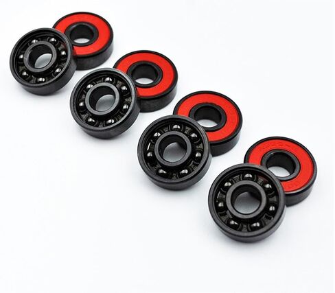 8Pcs 608 2RS Hybrid Black Ceramic Ball Bearing 8 * 22 * 7mm in Saudi Arabia