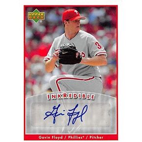 Gavin Floyd autographed Baseball Card (Philadelphia Phillies) 2006 Upper Deck Ink ible #IGF - MLB Autographed Baseball Cards in Saudi Arabia