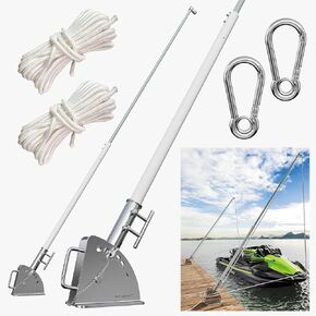 Mooring Whips for Jet Skis with Solid Fiberglass Rods and Adjustable Angle Base for Secure Boat Docking Includes Lines in Saudi Arabia