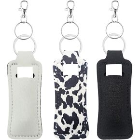 Lip Balm Holder Keychain - Lip Gloss or Lipstick Cute Lip Balm Keychain Holder with Clip, Premium Sublimation, Handmade Neoprene Gift for Women in Saudi Arabia